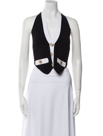 Retrofête V-Neck Sleeveless Crop Top