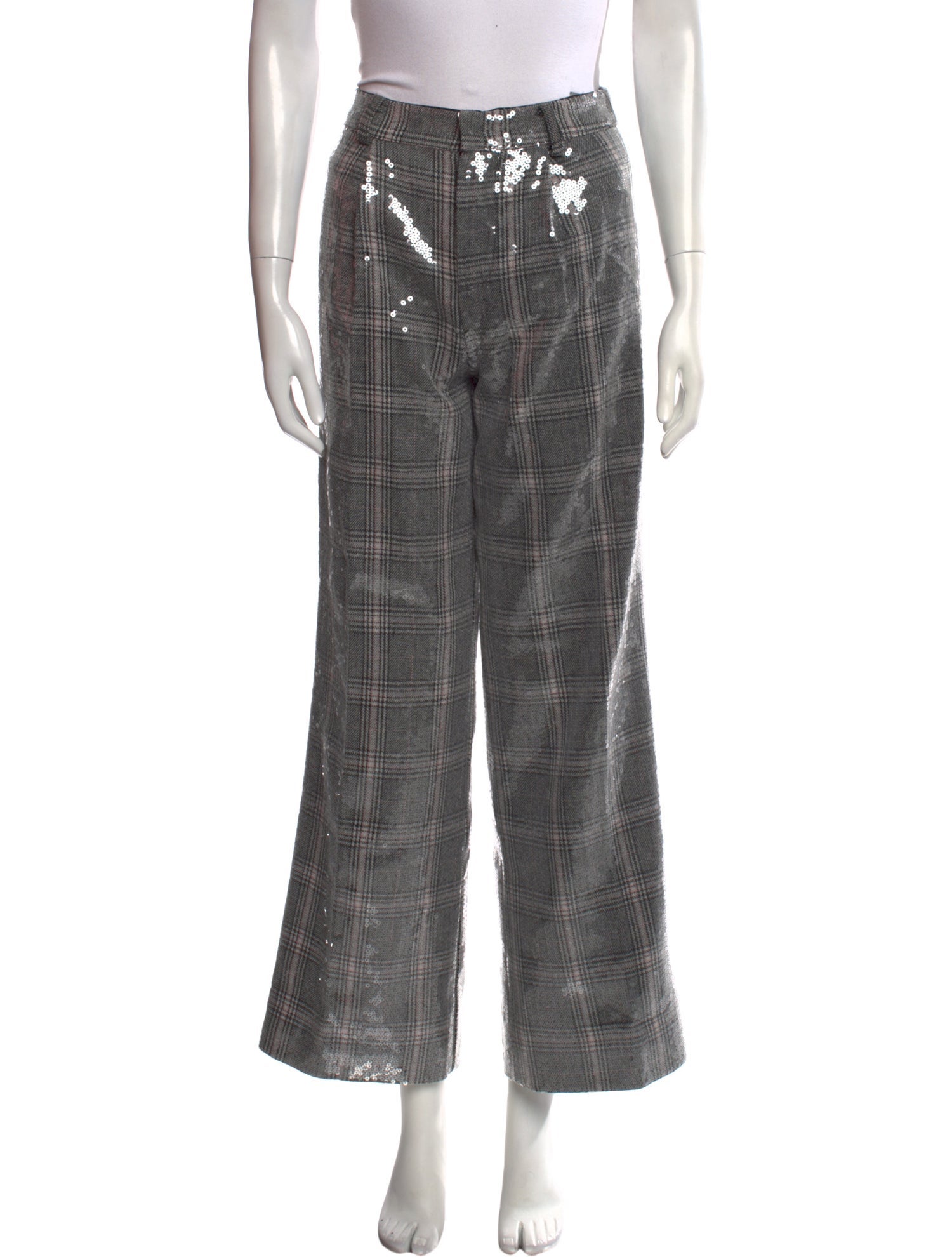 Retrofête Plaid Print Wide Leg Pants w/ Tags
