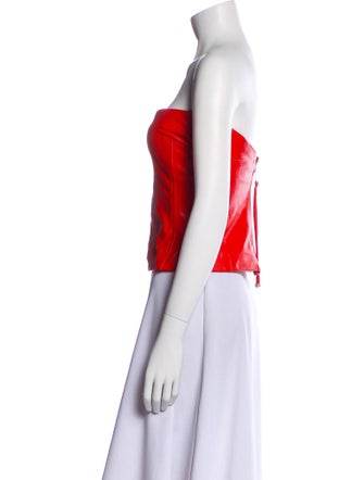 Retrofête Veda Leather Top Leather Crop Top