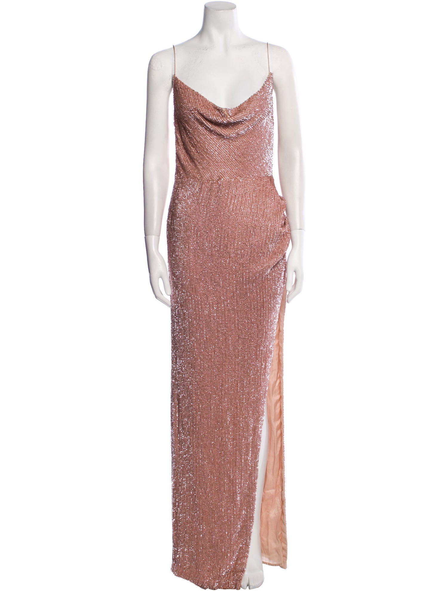 Retrofête Cowl Neck Long Dress