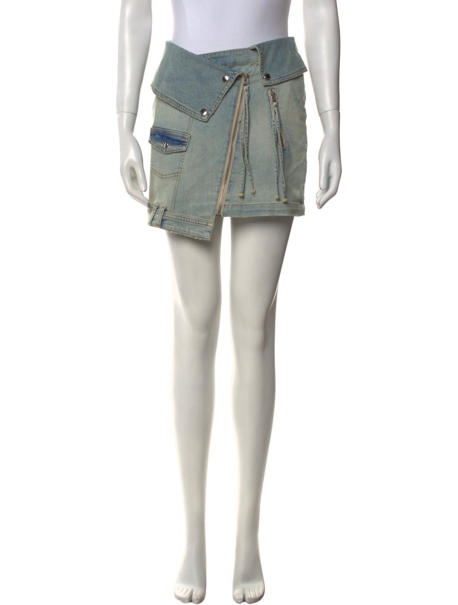 Retrofête Distressed Accents Mini Skirt