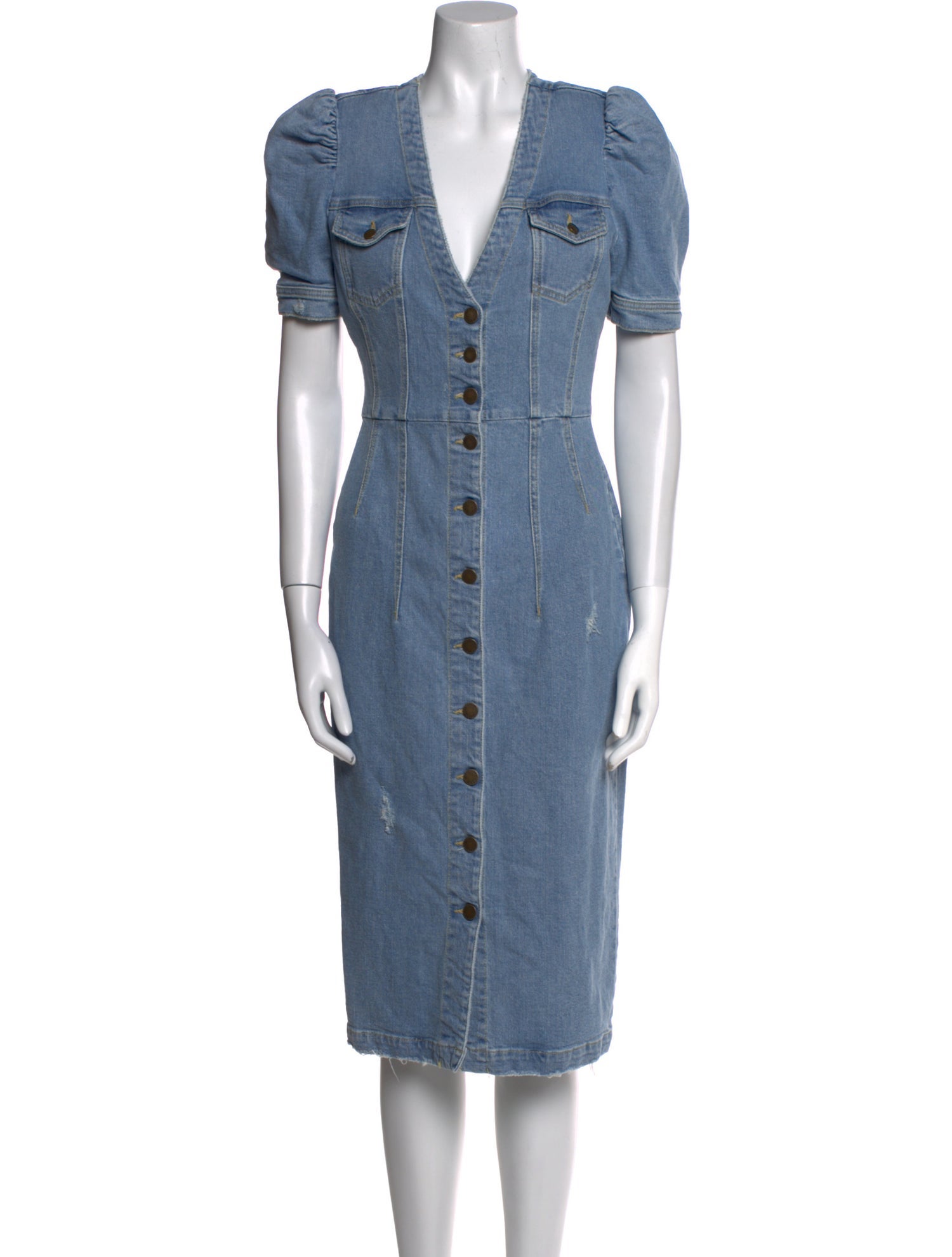 Retrofête V-Neck Midi Length Dress