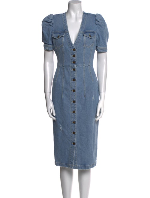 Retrofête V-Neck Midi Length Dress