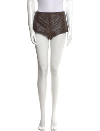 Retrofête Leather Mini Shorts