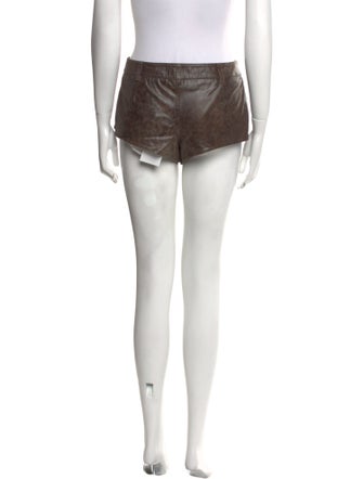 Retrofête Leather Mini Shorts