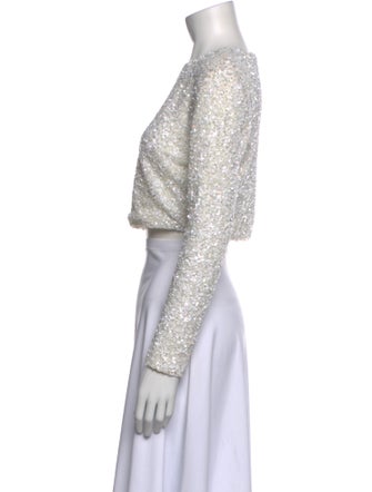 Retrofête Scoop Neck Long Sleeve Crop Top