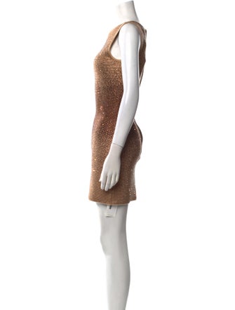 Retrofête Bateau Neckline Mini Dress