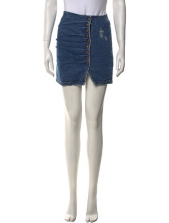 Retrofête Distressed Accents Mini Skirt