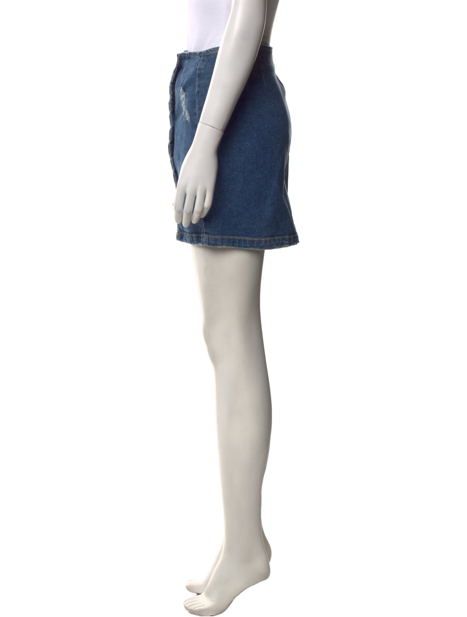 Retrofête Distressed Accents Mini Skirt