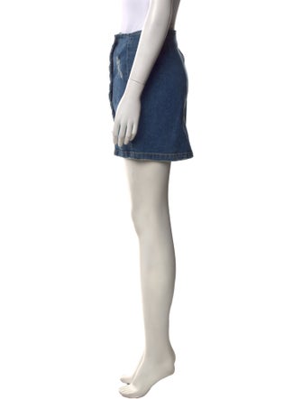 Retrofête Distressed Accents Mini Skirt