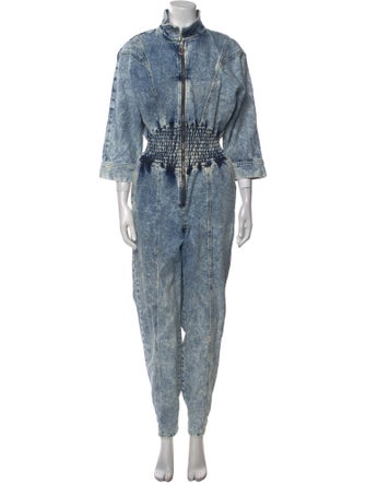 Retrofête Printed Mock Neck Jumpsuit