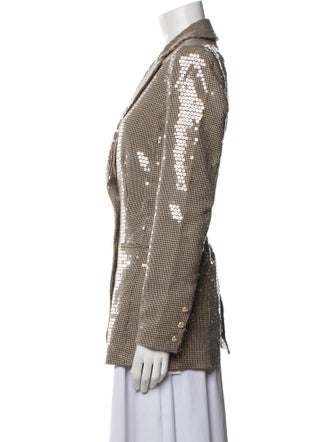 Retrofête Houndstooth Print Blazer