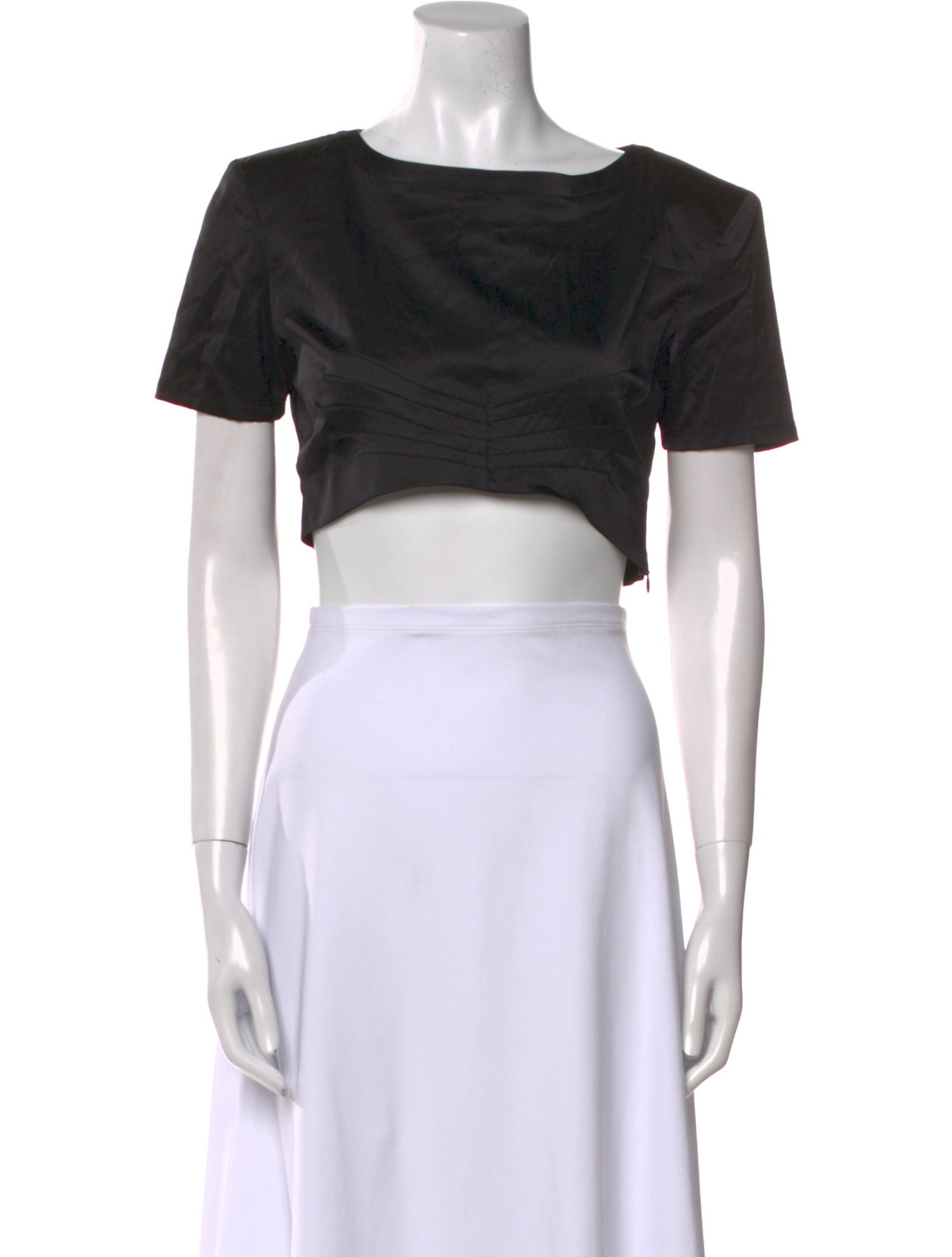 Retrofête Silk Scoop Neck Crop Top