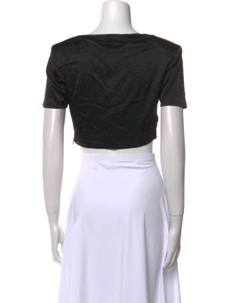 Retrofête Silk Scoop Neck Crop Top