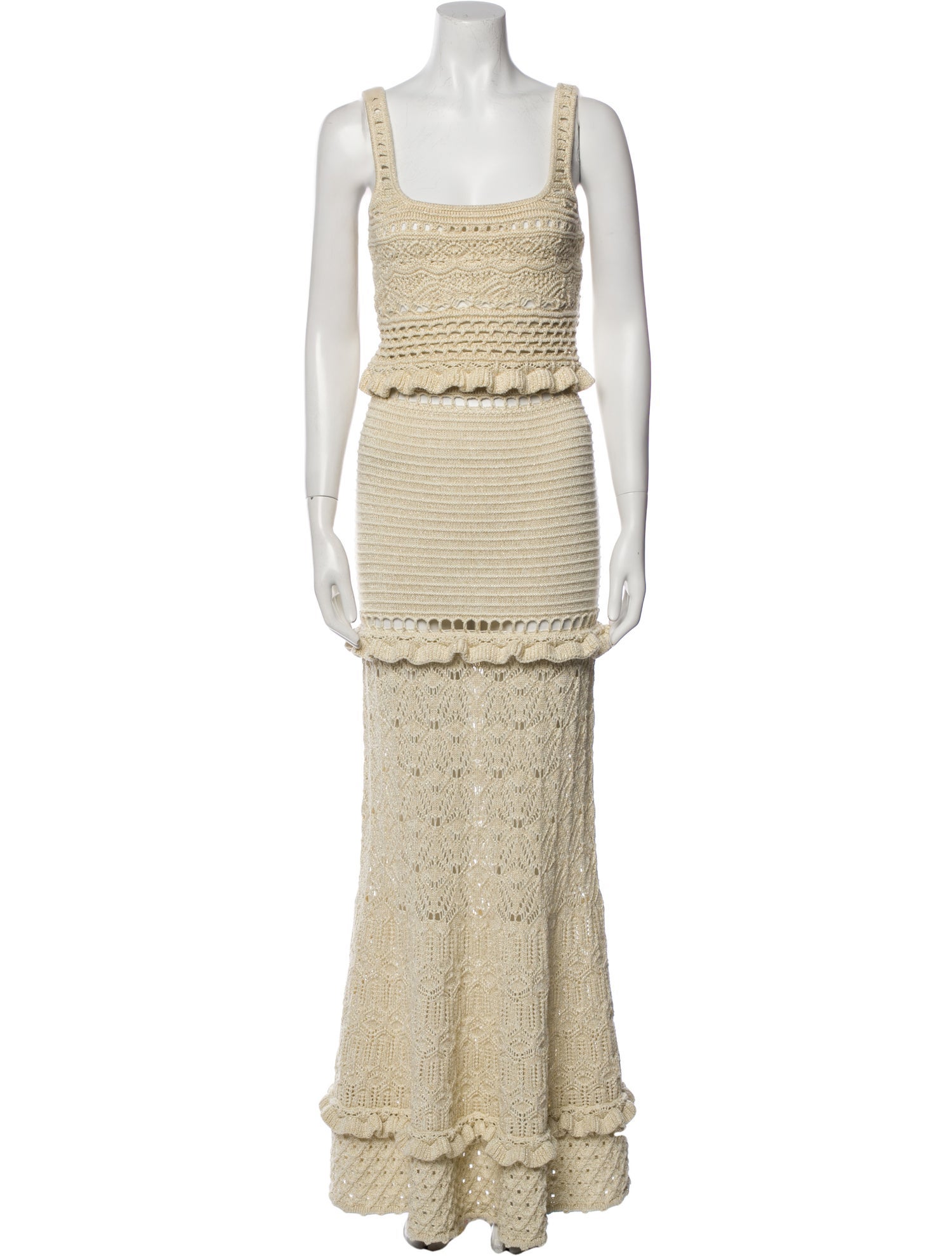 Retrofête Lace Pattern Pant Set