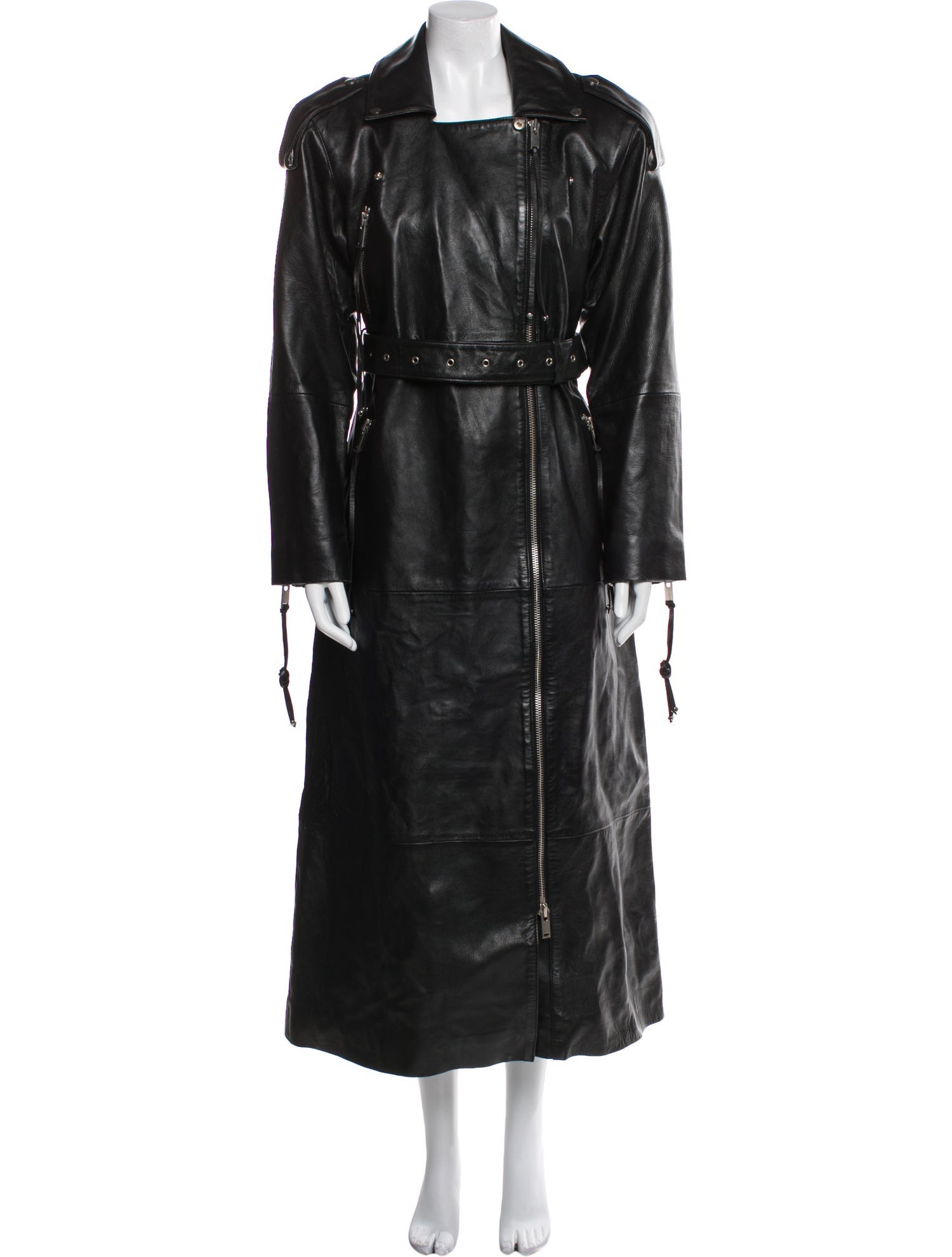 Retrofête Leather Trench Coat