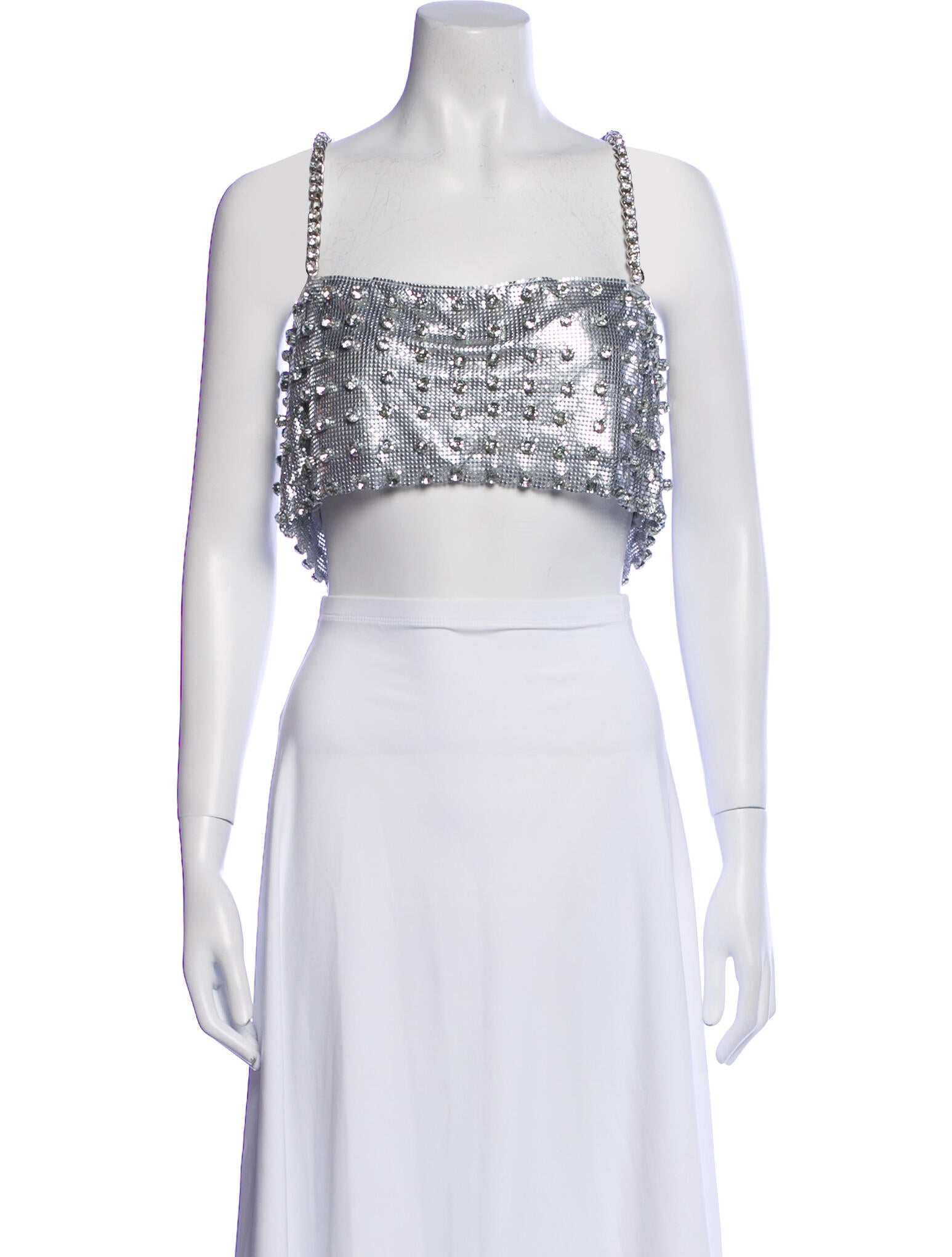 Retrofête Square Neckline Sleeveless Crop Top