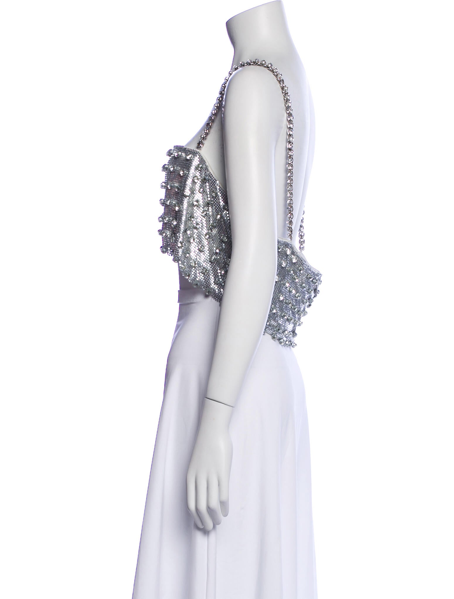 Retrofête Square Neckline Sleeveless Crop Top