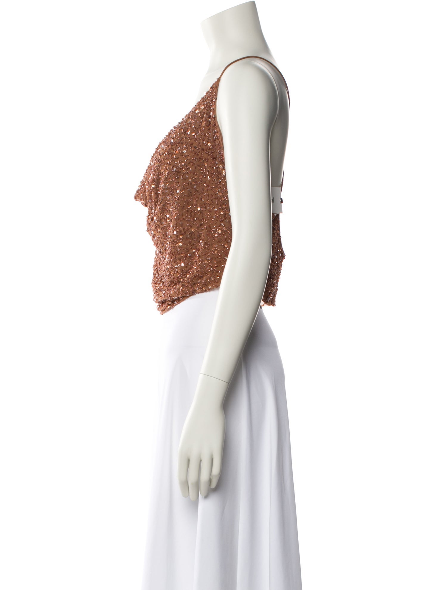 Retrofête Cowl Neck Sleeveless Crop Top