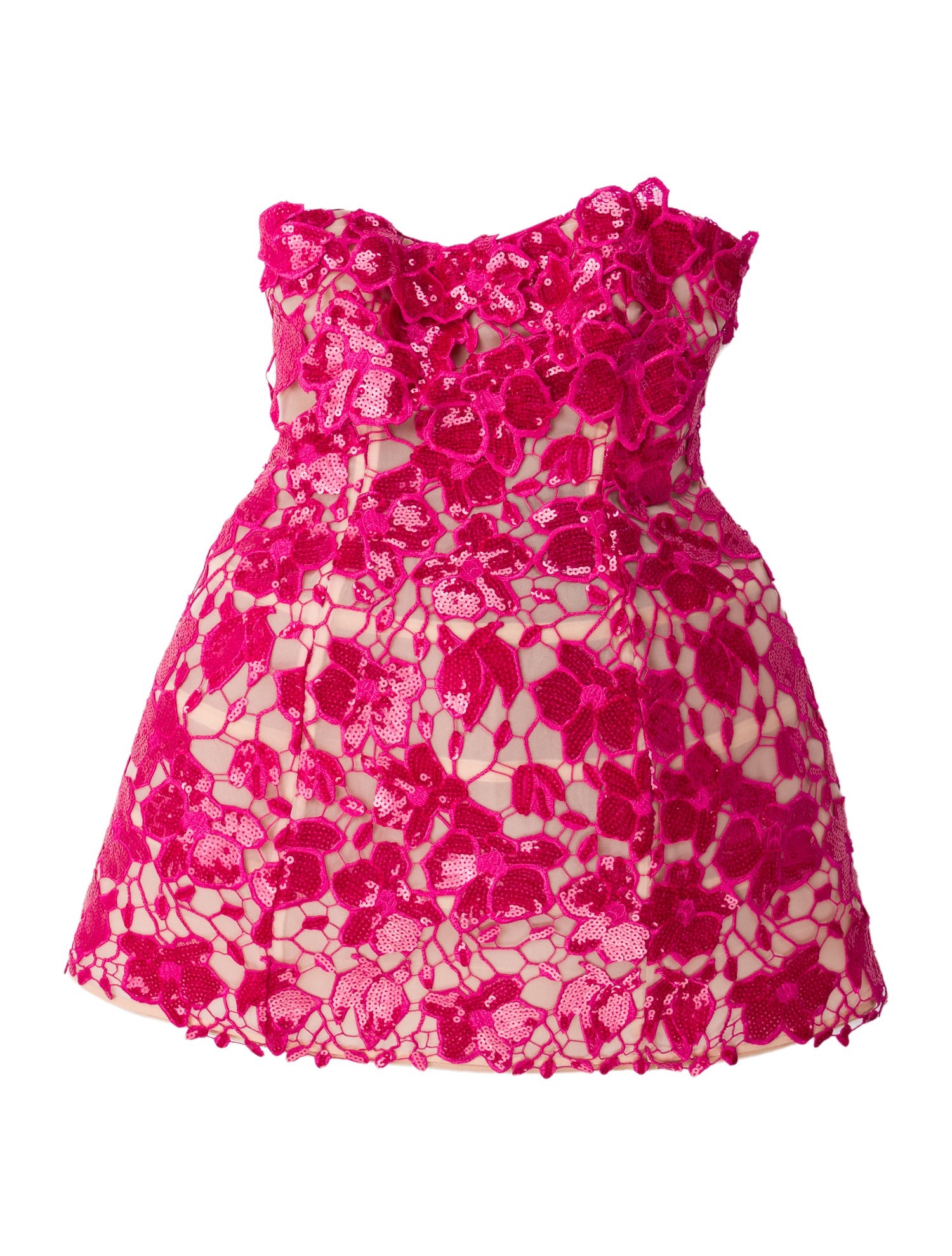 Retrofête Lace Pattern Mini Dress w/ Tags