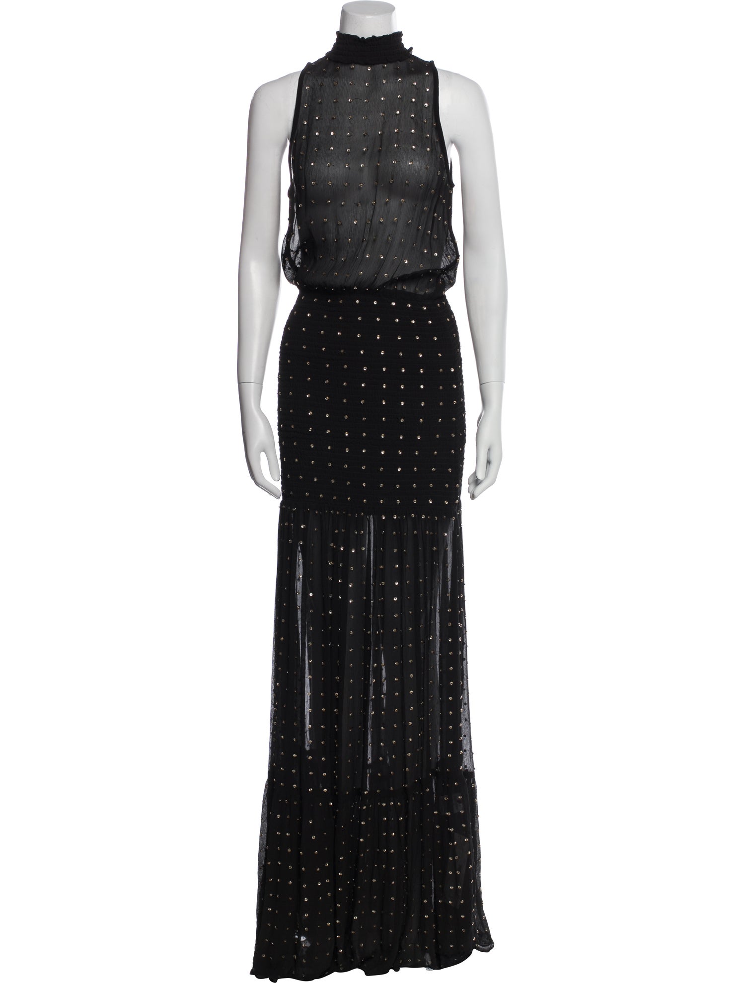 Retrofête Polka Dot Print Long Dress