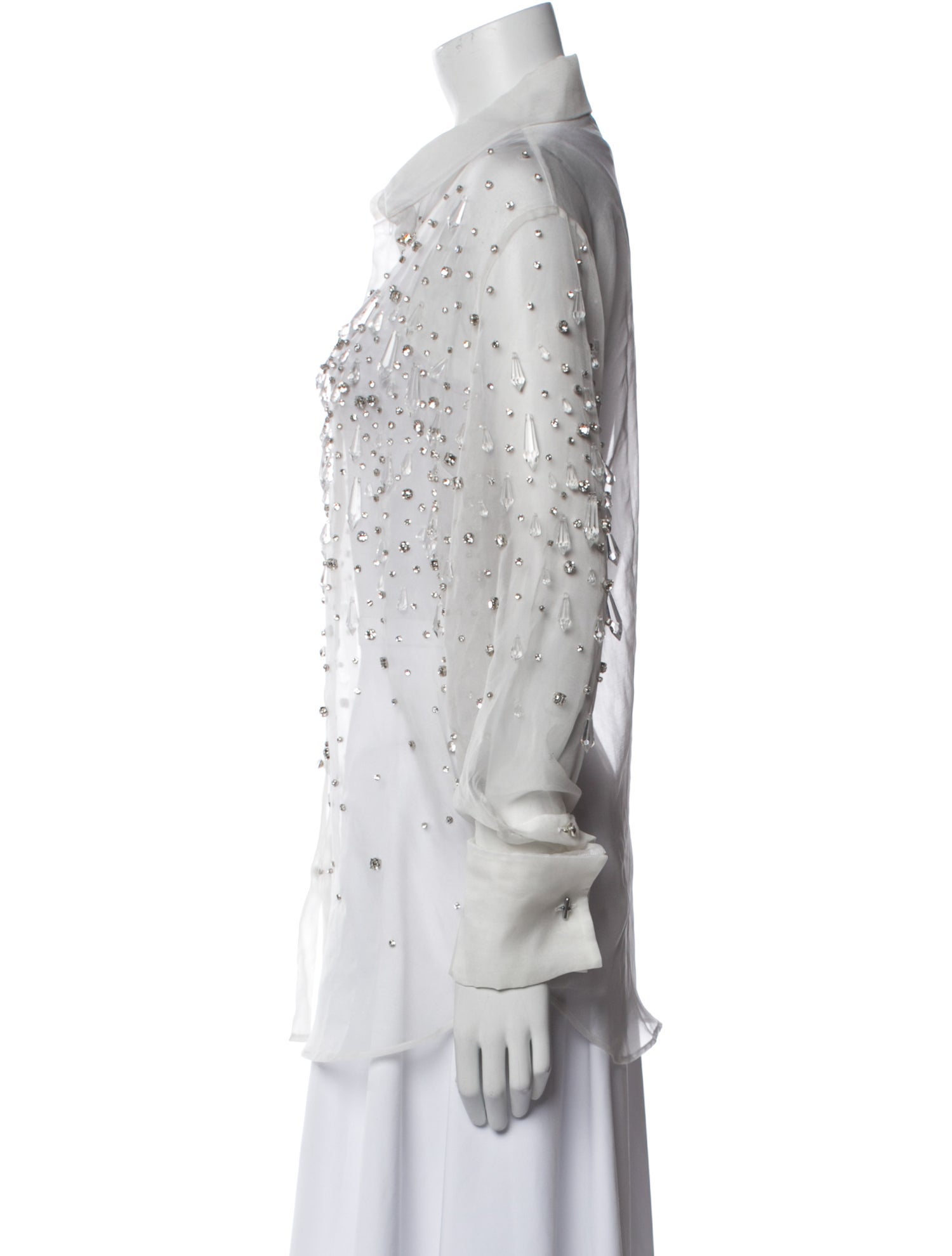 Retrofête Printed Long Sleeve Button-Up Top