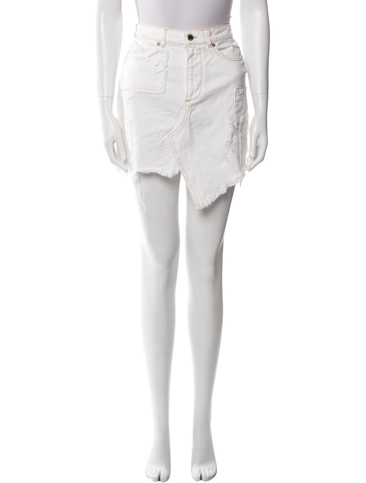 Retrofête Raw-Edge Trim Knee-Length Skirt