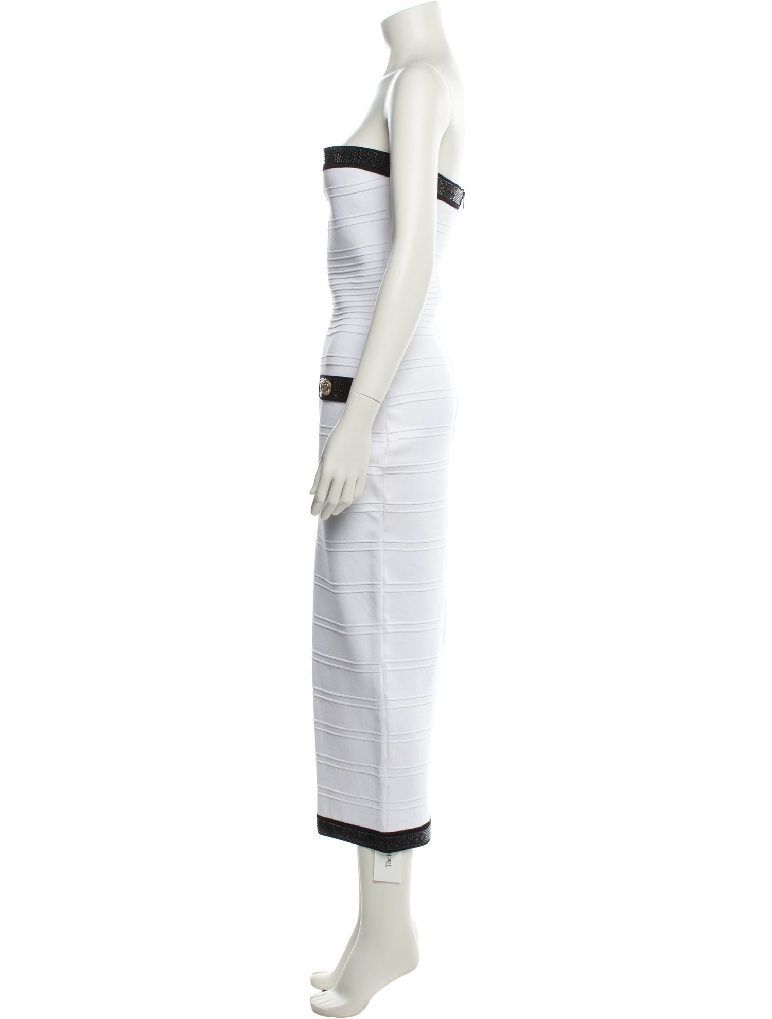 Retrofête Strapless Midi Length Dress