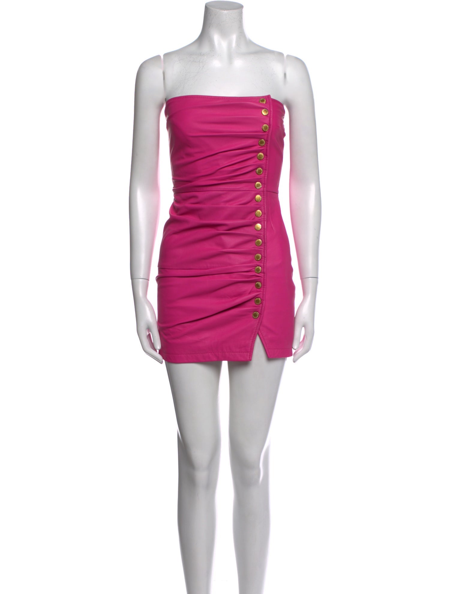 Retrofte Leather Mini Dress - Pink Dresses, Clothing - WRETO47140 | The  RealReal