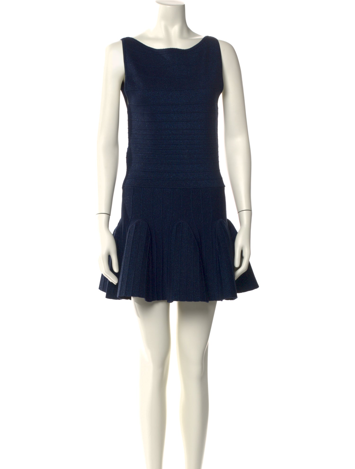 Retrofête Bateau Neckline Mini Dress
