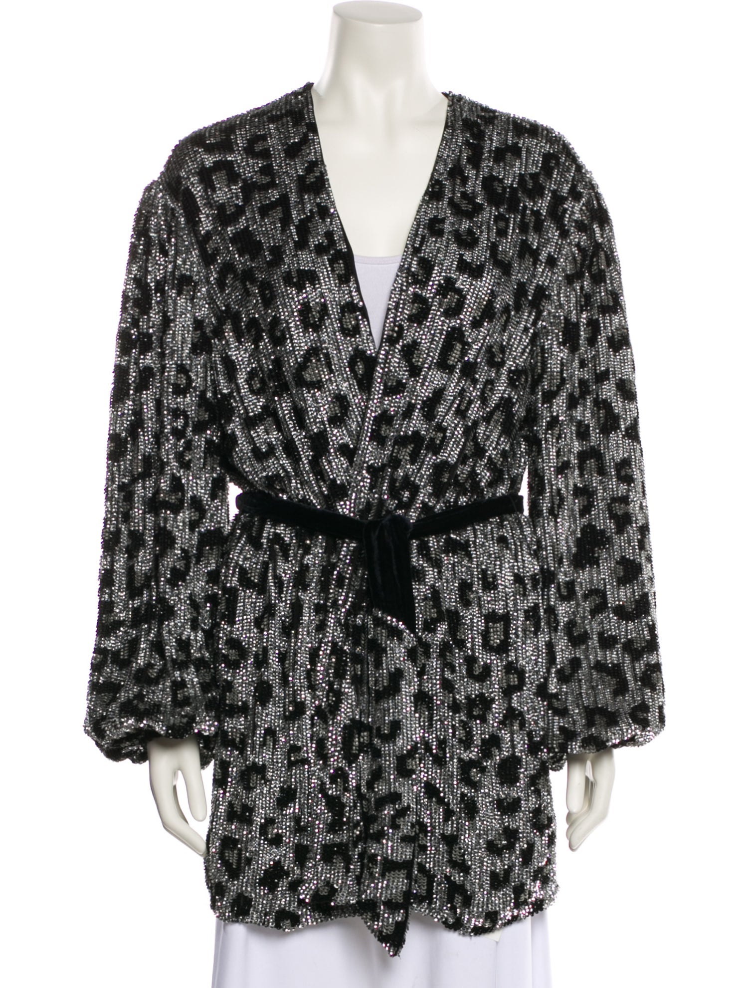Retrofête Sequin Animal Print Evening Jacket