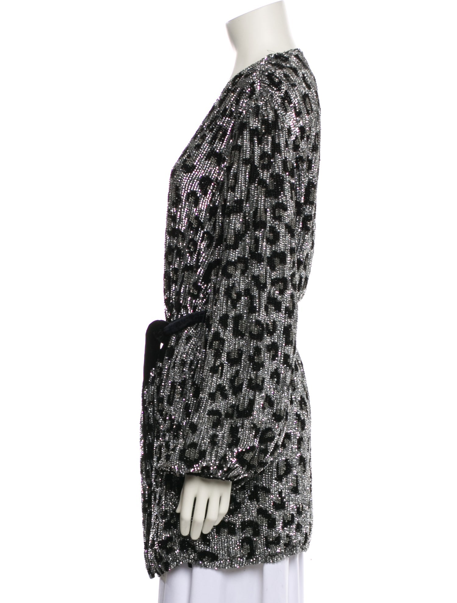 Retrofête Sequin Animal Print Evening Jacket
