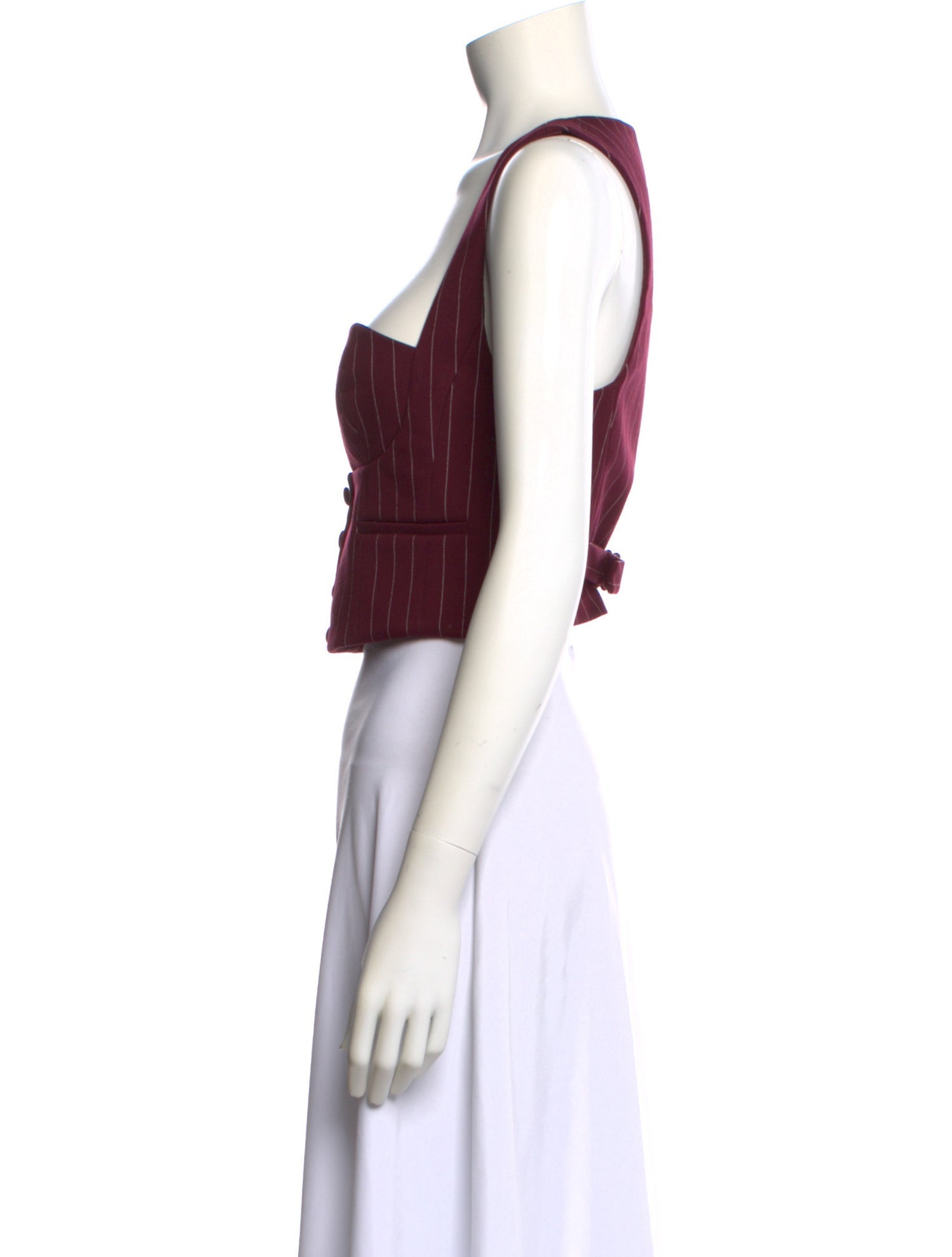 Retrofête Striped Square Neckline Crop Top w/ Tags