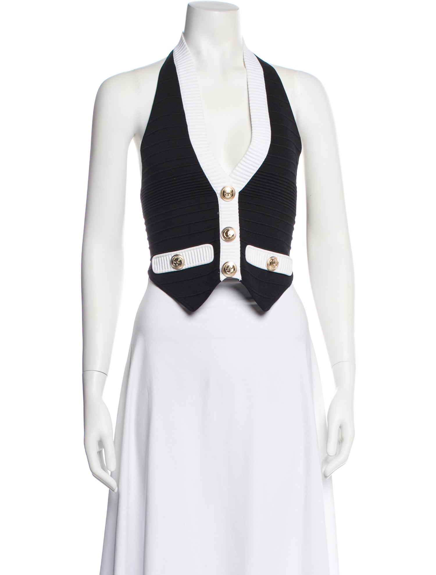 Retrofête Halterneck Sleeveless Crop Top