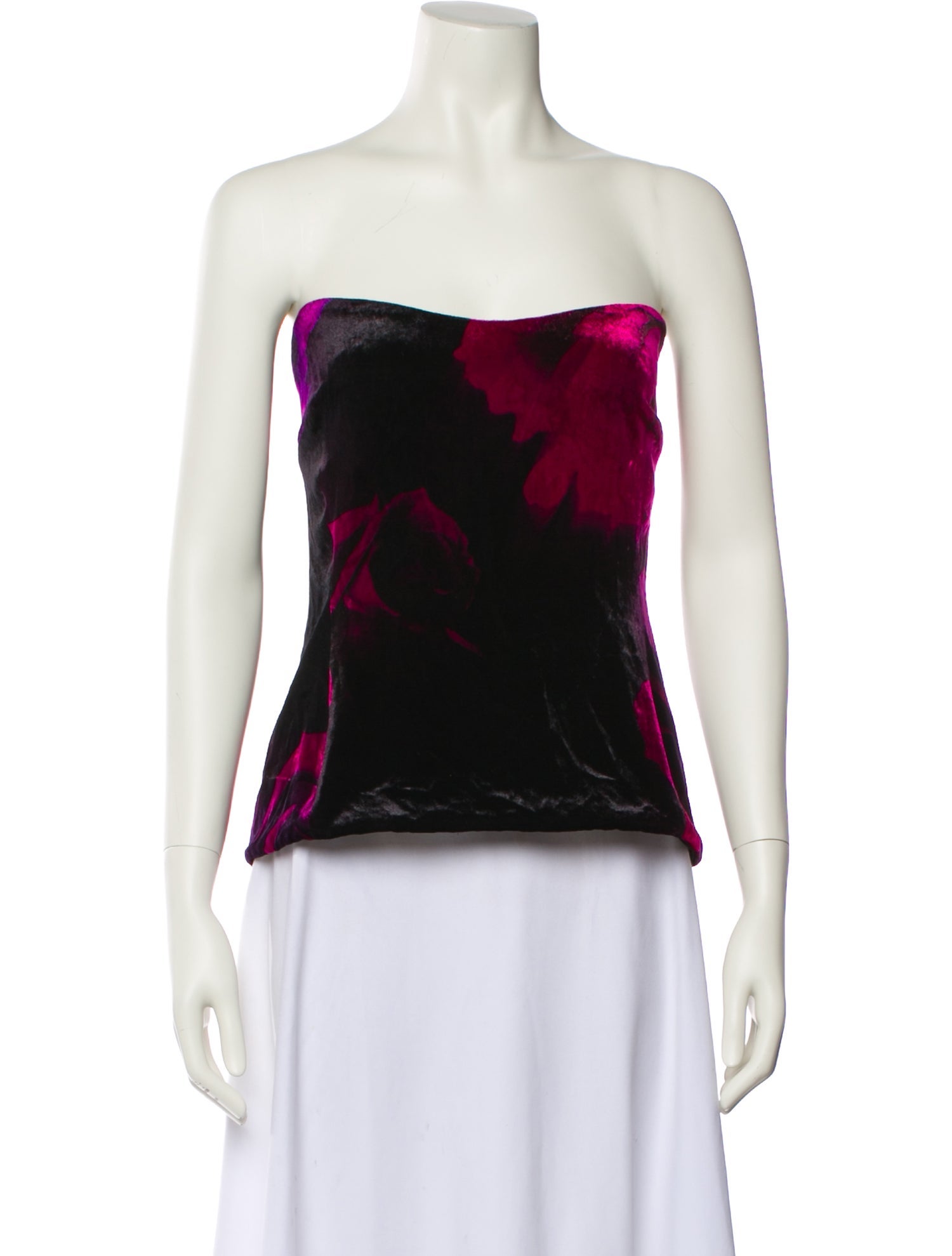 Retrofête Printed Strapless Top