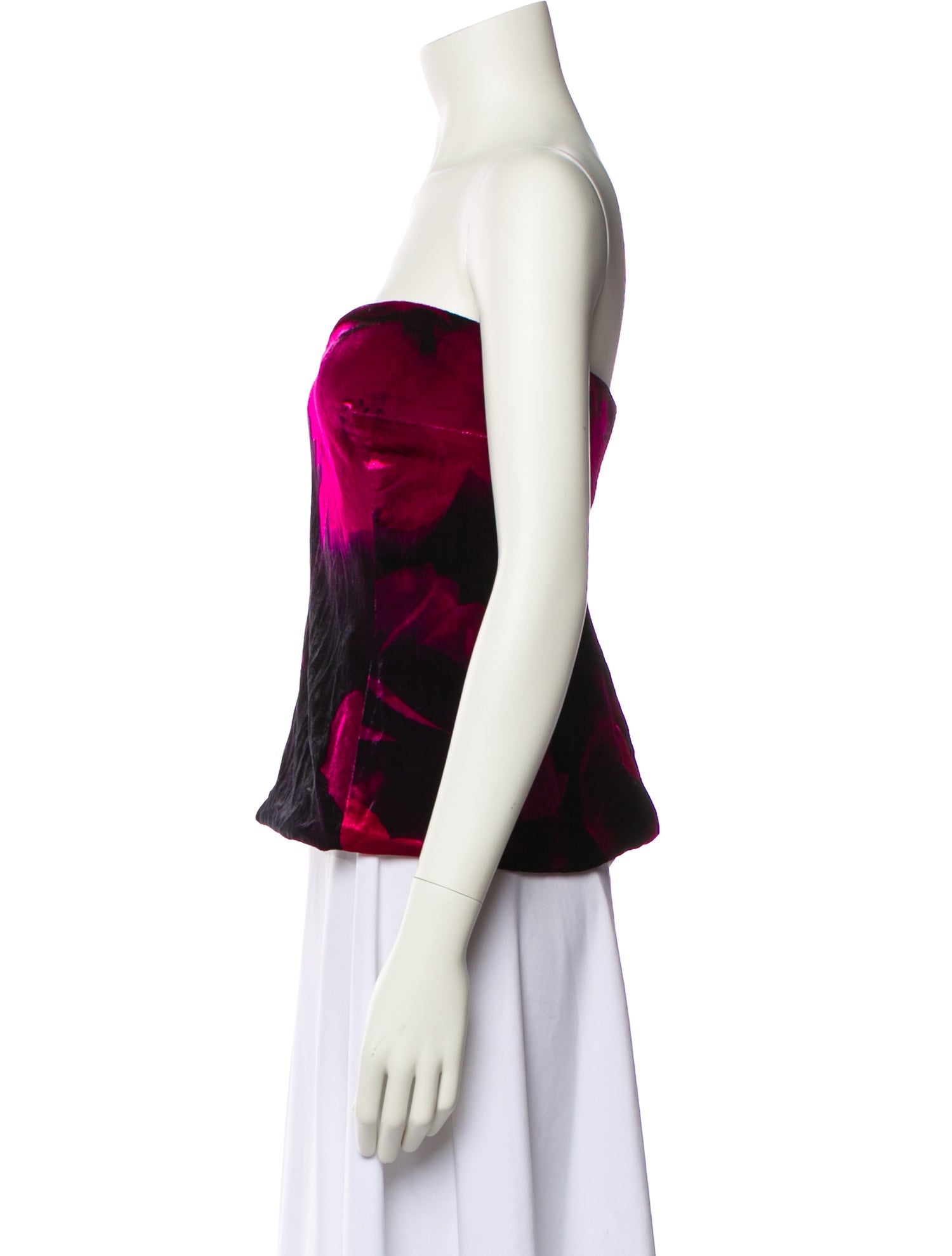 Retrofête Printed Strapless Top