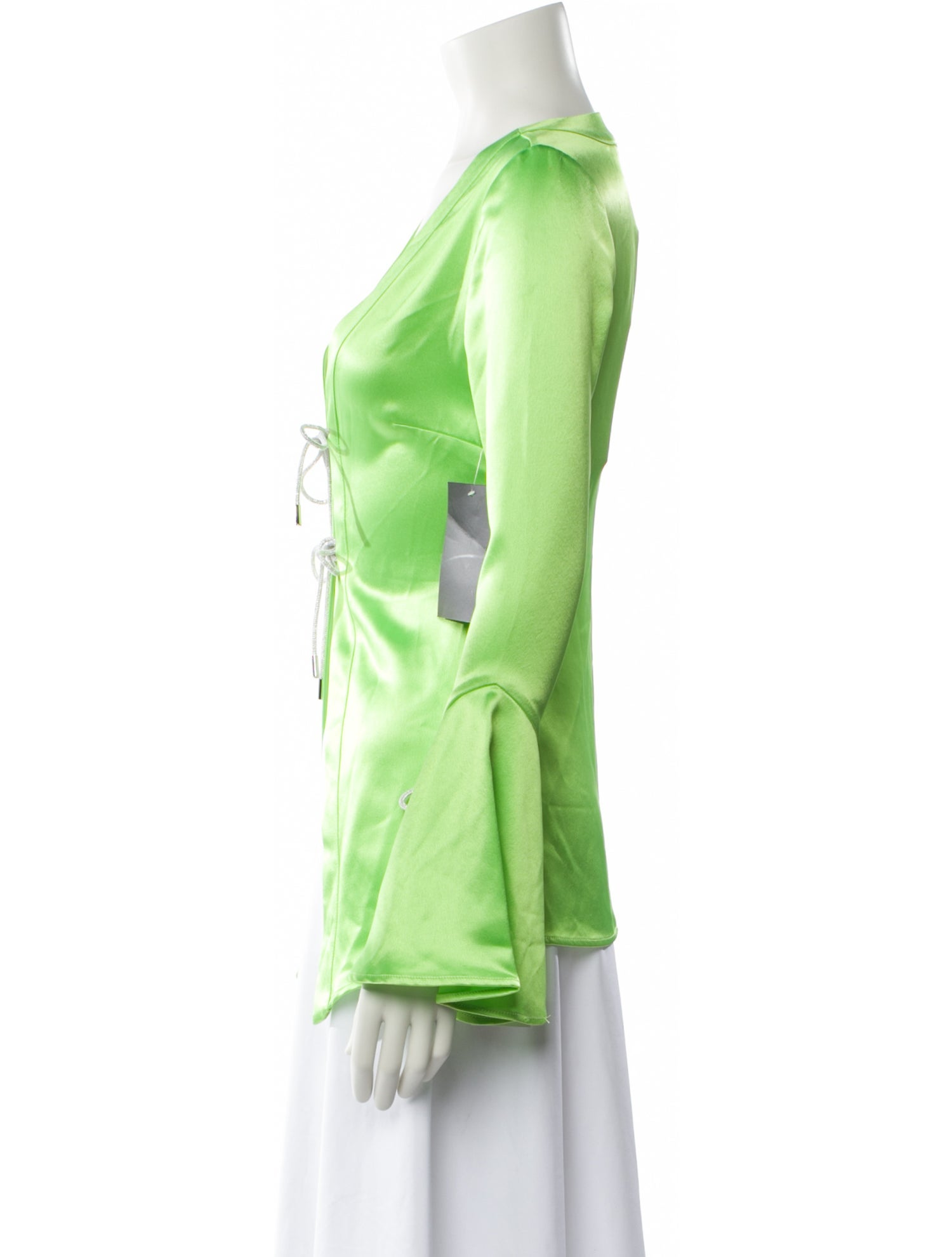 Retrofête Plunge Neckline Long Sleeve Blouse