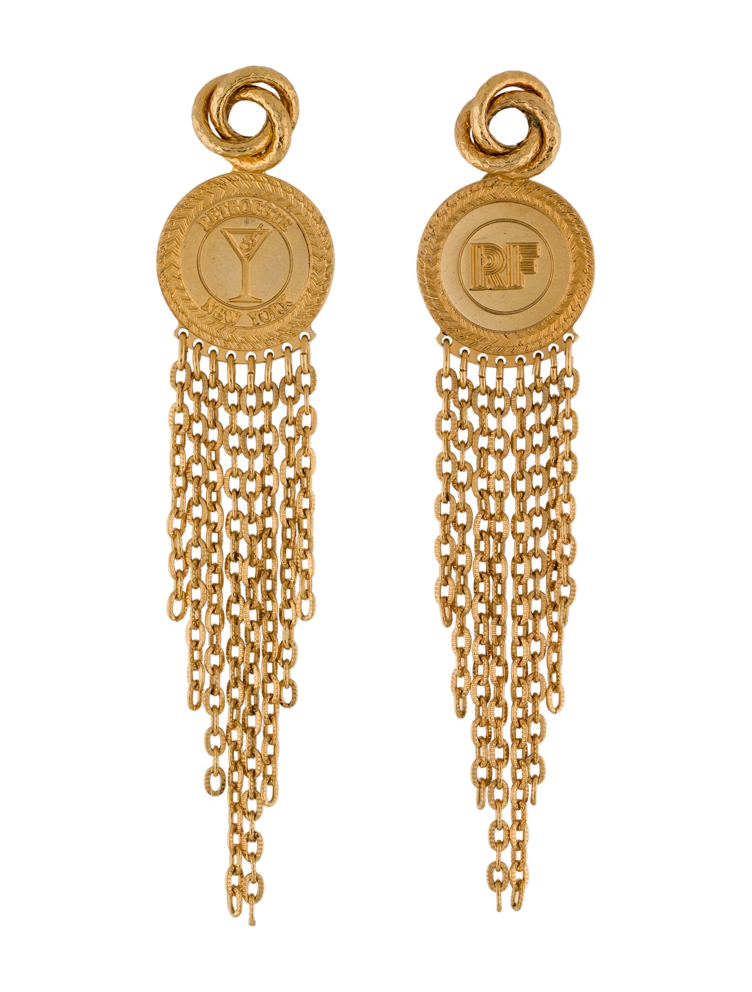 Retrofête Tia Fringe Drop Earrings