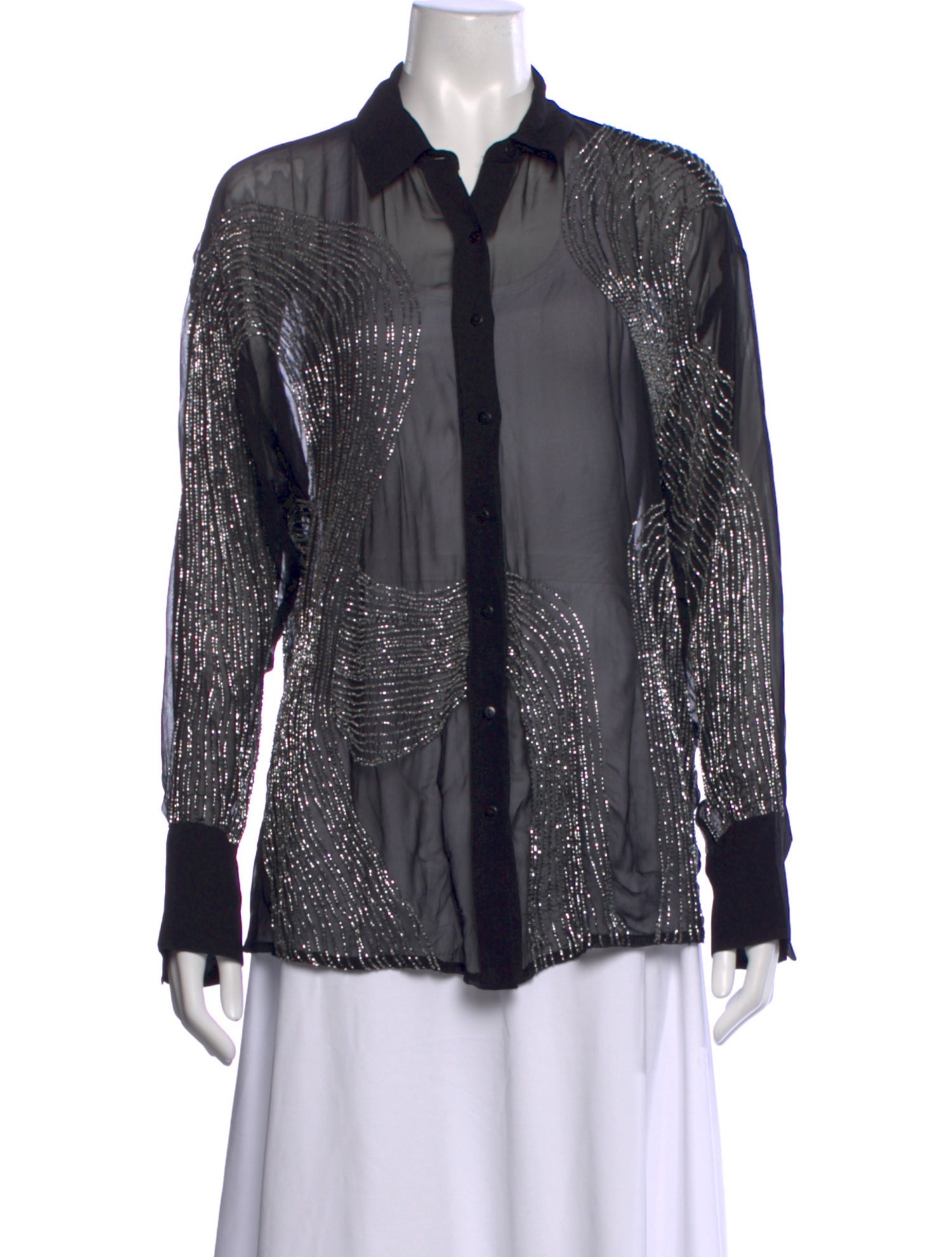 Retrofête Patterned Long Sleeve Blouse