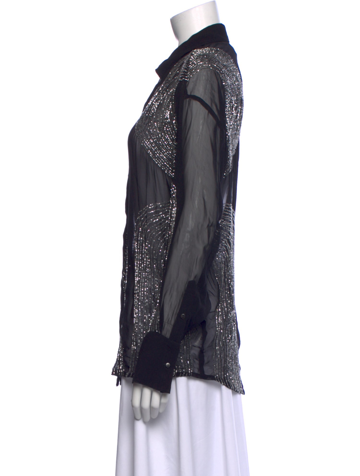 Retrofête Patterned Long Sleeve Blouse
