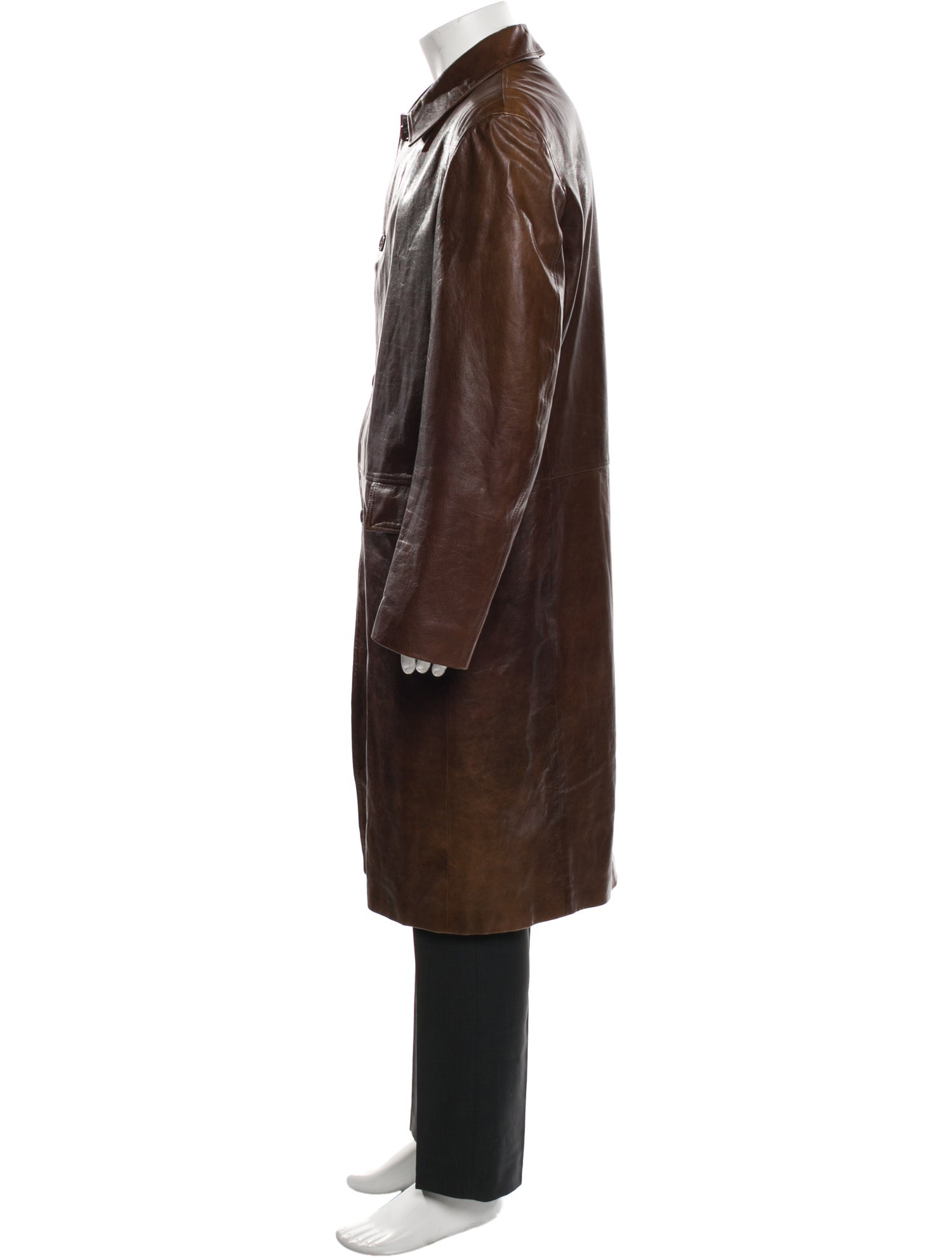 Ruffo Vintage Leather Trench Coat