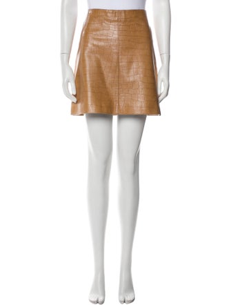 Ruffo Leather Mini Skirt