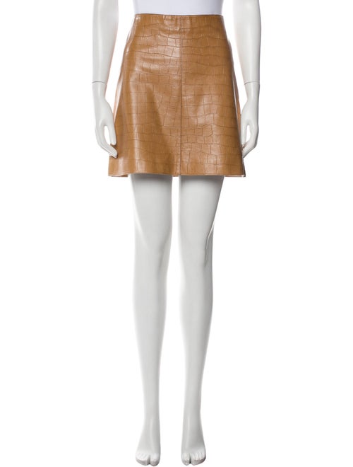 Ruffo Leather Mini Skirt