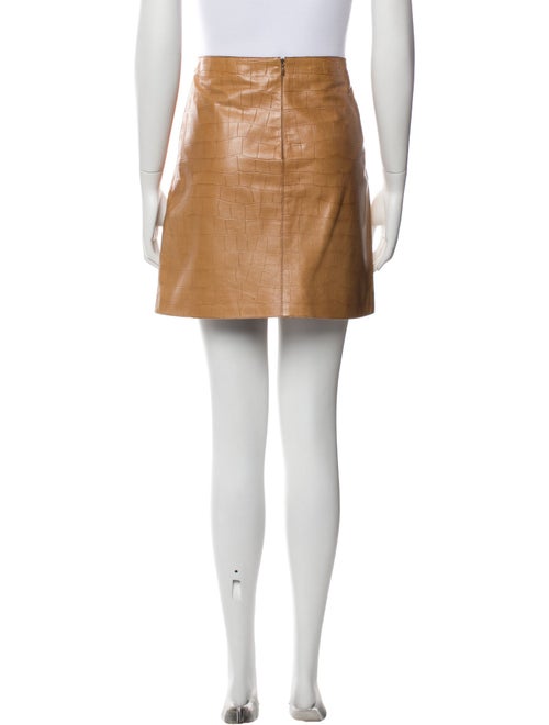 Ruffo Leather Mini Skirt