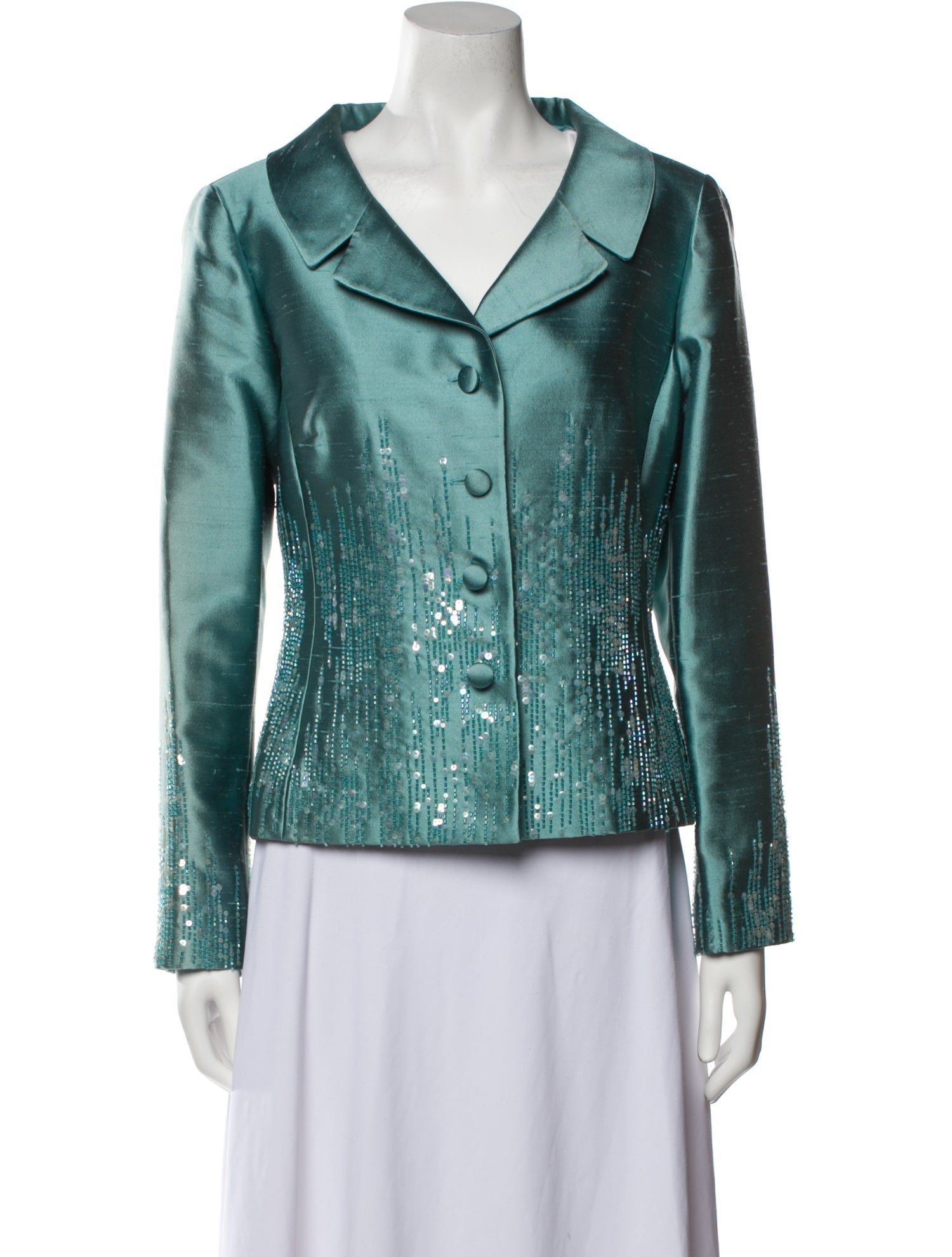 Rickie Freeman Silk Evening Jacket