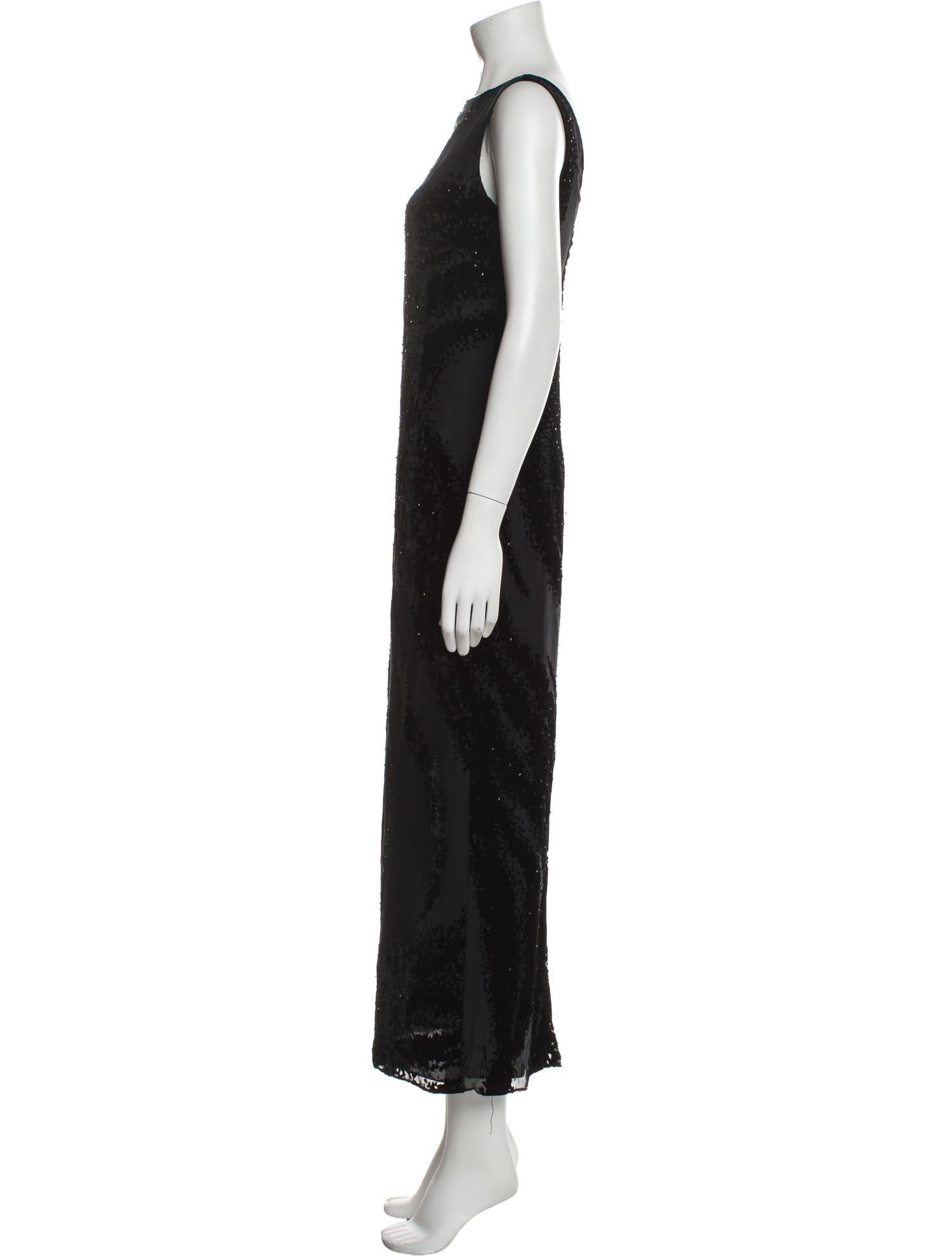 Rickie Freeman Bateau Neckline Long Dress