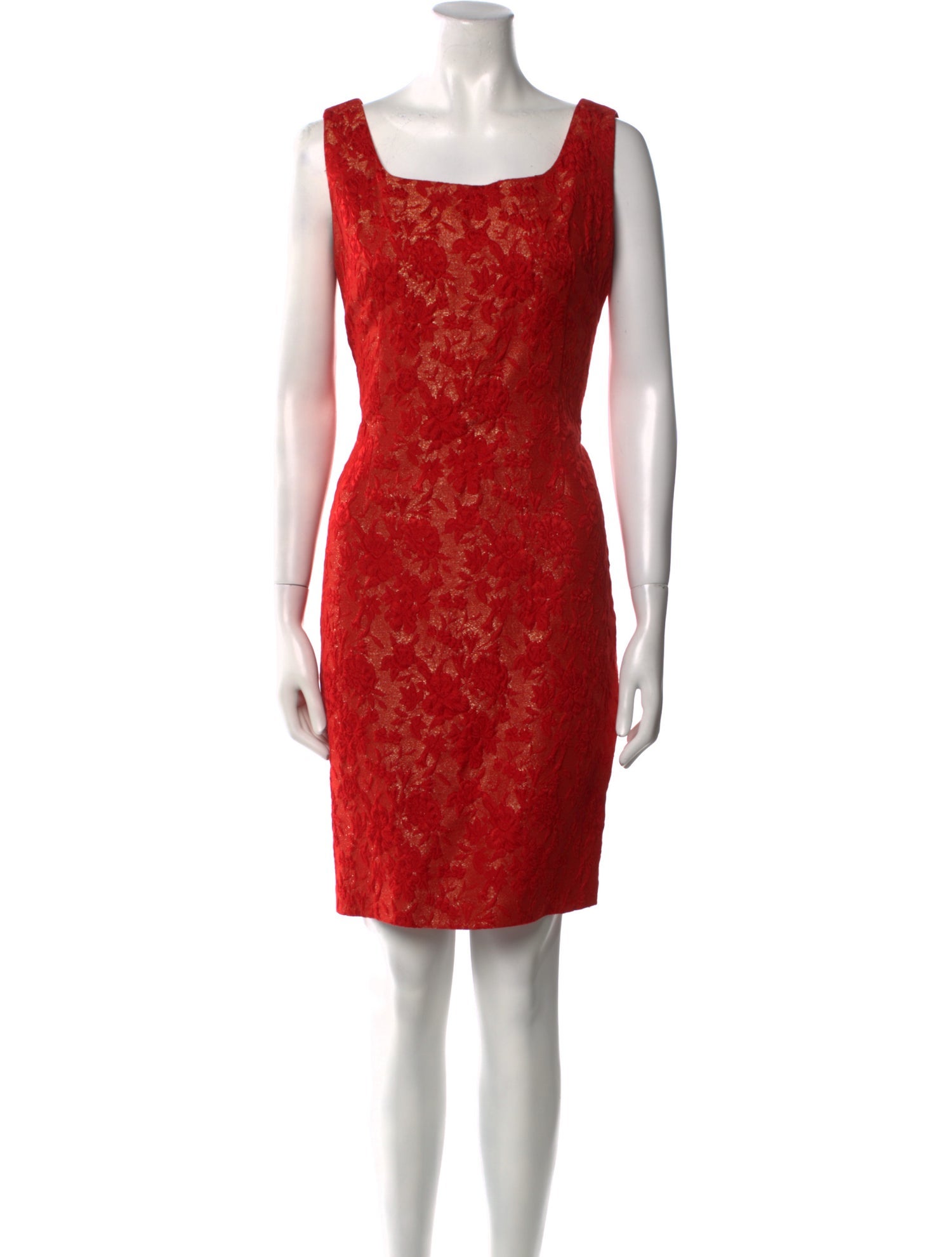 Rickie Freeman Printed Knee-Length Dress