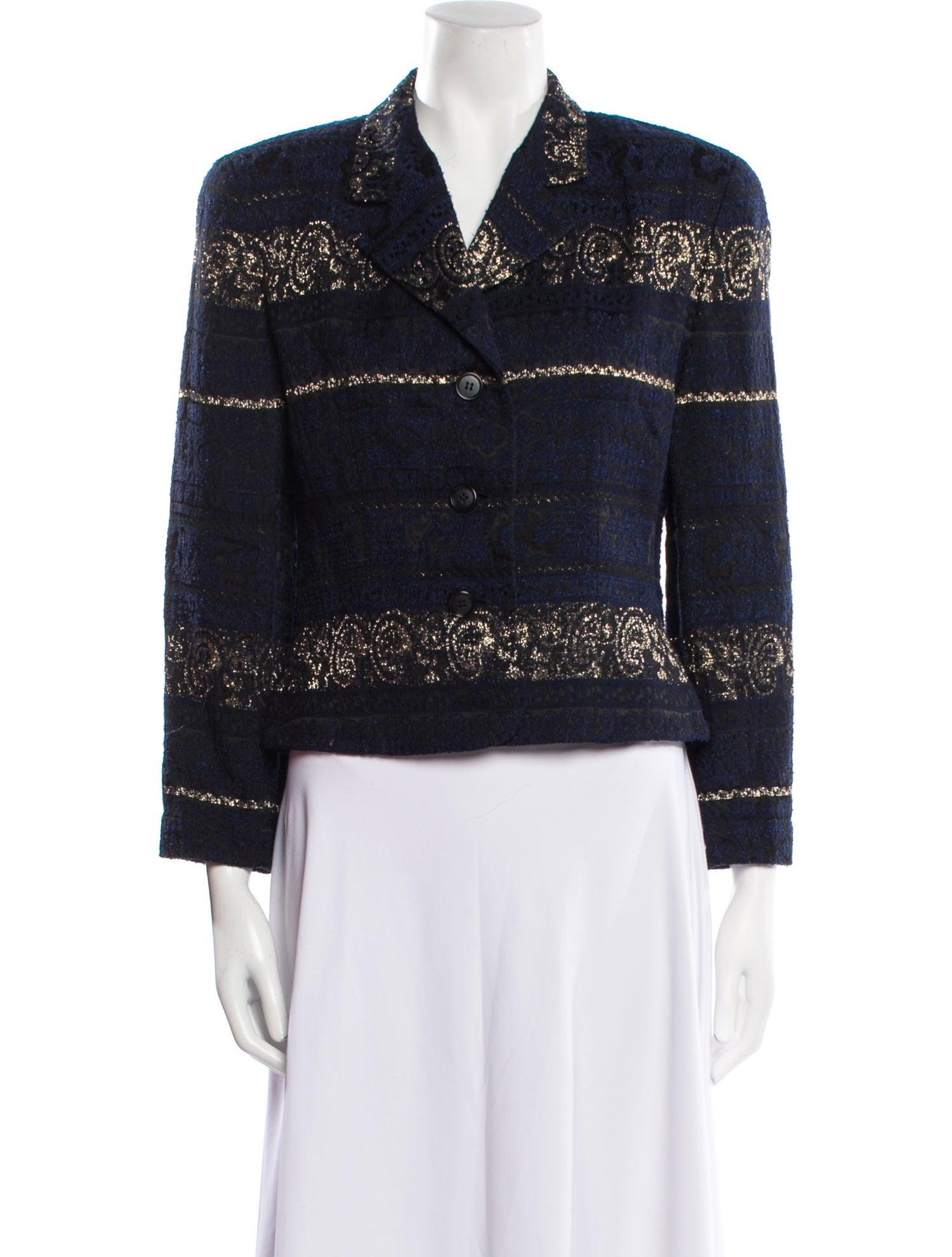 Rickie Freeman Printed Evening Jacket