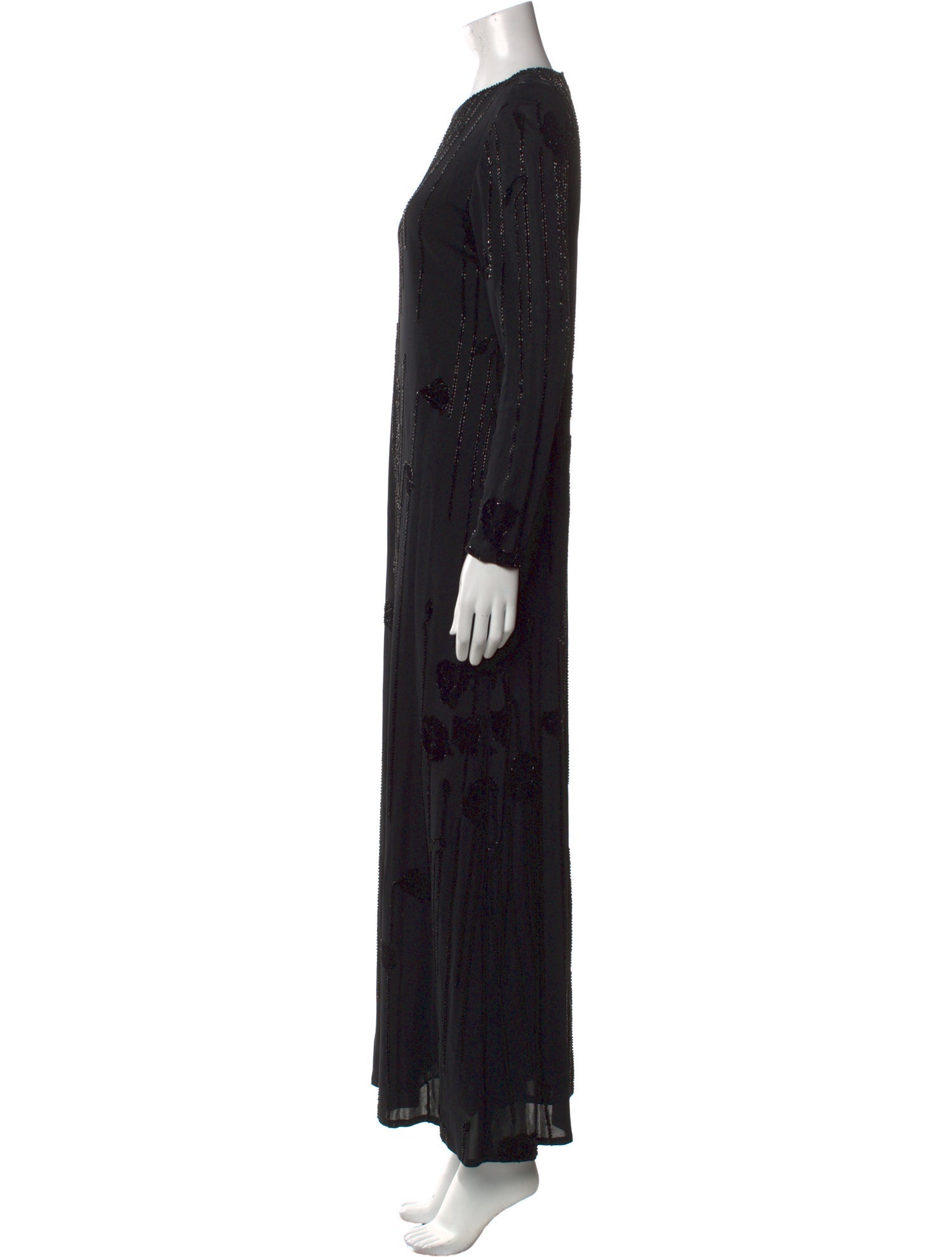 Rickie Freeman Crew Neck Long Dress