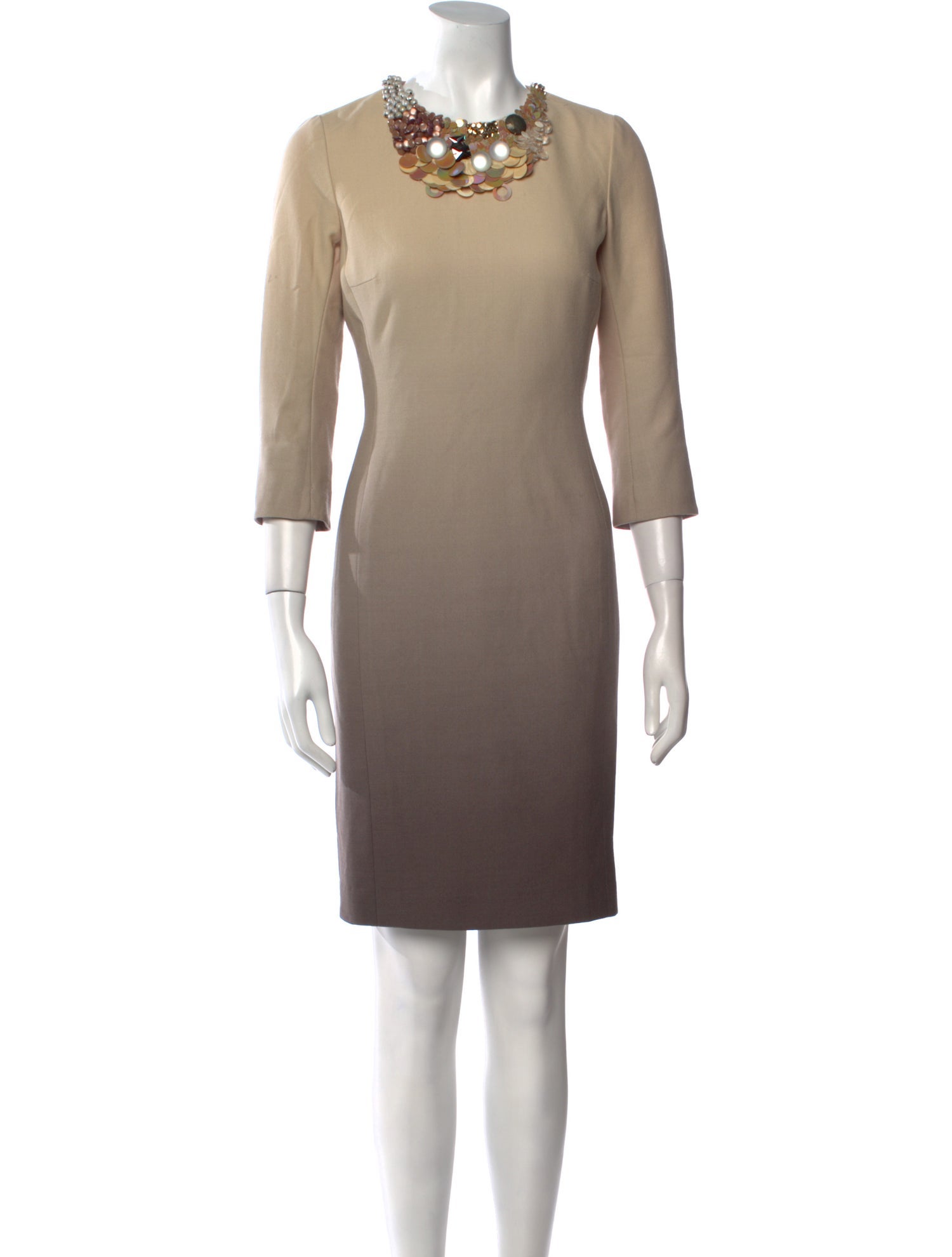 Rickie Freeman Wool Mini Dress